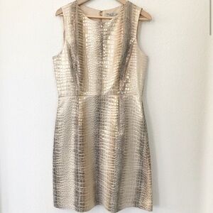 Eliza J metallic snake skin print dress sz 12